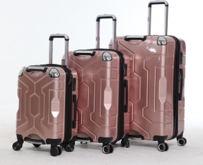 Valise légère matérielle de PC d'ABS Sacage de conception moderne à la mode 20/24/28 valise de voyage en trois pièces de taille